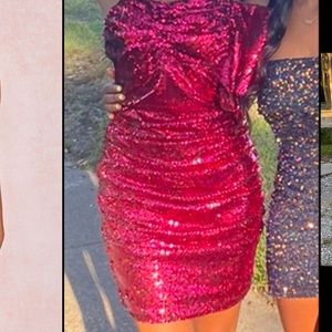 Pink sequin dress